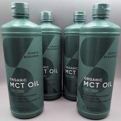 NEW SEALED 4 PACK MCT Oil Organic C8 + C10 by Sports Research Exp 2028 FREE SHIP