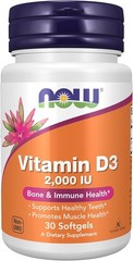 NOW Foods Supplements, Vitamin D-3 2,000 IU, High Potency, Structural Support*,