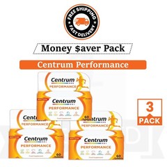 Centrum Performance Multivitamins 60 Tablets – 3 Pack Energy & Health