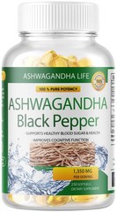 Organic Ashwagandha Root 650mg Herbal Supplement Immune Support USA 250 Softgels