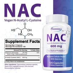 NAC 600mg – N-Acetyl Cysteine-Respiratory Health, Lung, Liver and Kidney Cleanse
