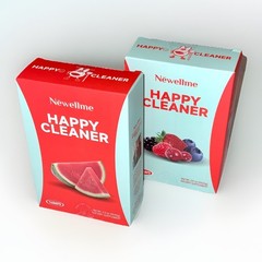 2 PACK LOT Newellme Happy Cleaner 28 Day Supply, Watermelon & Mixed Berry 2.11oz