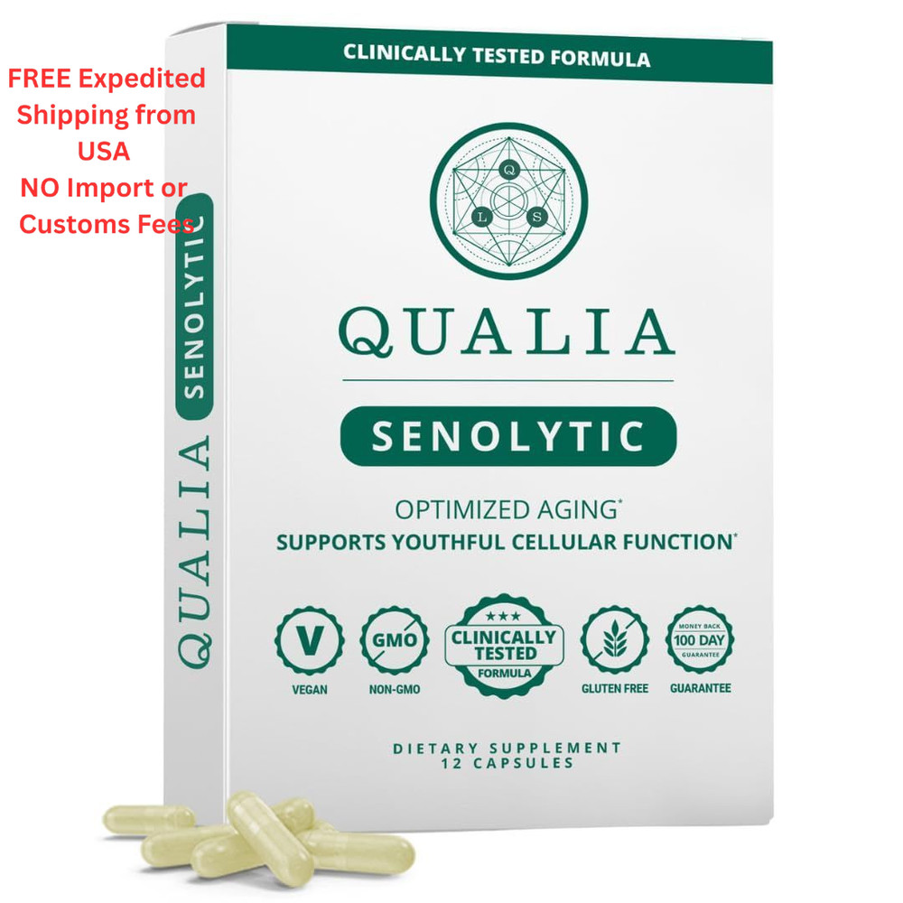 QUALIA LIFE SCIENCES Senolytic 12 Count (Pack of 1), Green