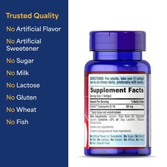 Puritan’s Pride Coenzyme CoQ10 50mg, 100 count (Pack of 1), Transparent