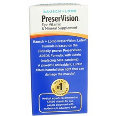 4 Pack Bausch & Lomb PreserVision AREDS Lutein Softgels, 120 Ct
