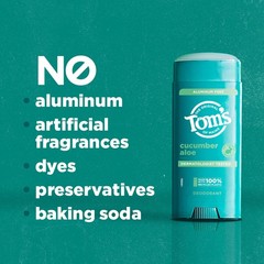 Tom’s of Maine Cucumber Aloe Aluminum Free 3.25 Ounce (Pack 1), No Color