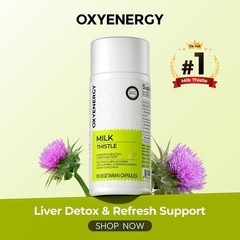 Oxyenergy Milk Thistle Liver Detox & Colon Cleanse,Natural Liver Health Support-