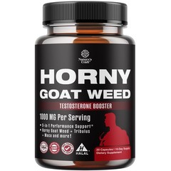 Horny Goat Weed for Male Enhancement – Extra Strength 20 Count (Pack of 1)