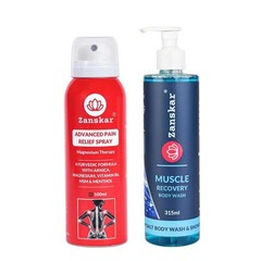 Zanskar Combo | Pain Relief Spray 100ml + Muscle Recovery Body Wash 315ml