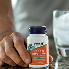 Now Copper Glycinate 120 Count Essential Mineral Supplement For Health