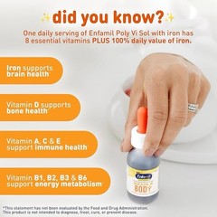 Enfamil Poly Vi Sol Multivitamin & Iron Supplement Immune Support Liquid 50ml