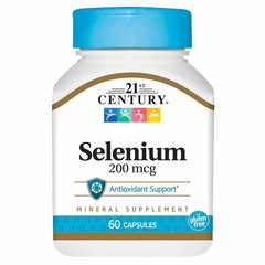 21st Century Selenium 200mcg Mineral Supplement Capsule Gluten Free 60 Ct 2 Pack