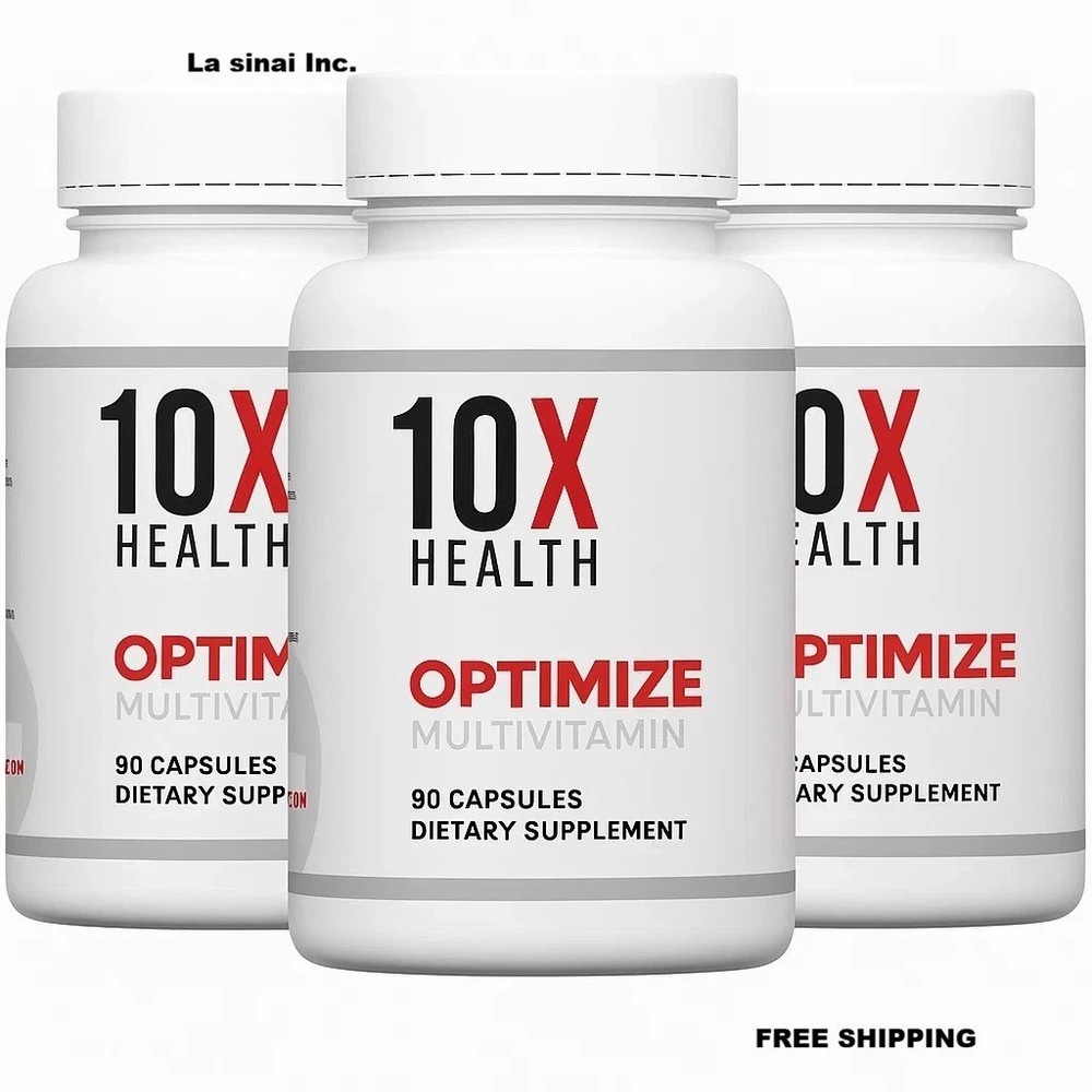 3 PACK Authentic 10X Wellness Optimize Methylated Multivitamin 90 Caps
