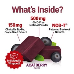 Beet Root Supplement Soft Chews for Blood Pressure Support Nitric Oxide