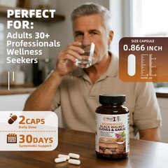 Parasite Cleanse Capsules/Extract-Wormwood,Black Walnut Hull, Clove, 60/120 Caps
