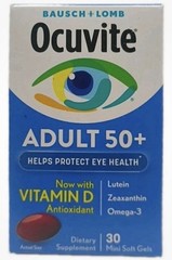 Ocuvite Eye Vitamin Supplement Adult 50+ 30 Count Softgels Exp 10/27 FREE SHIP