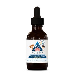 Ayush Herbs Ashwagandha Drops for Kids , Alcohol-Free, 2 floz, Exp 9/26