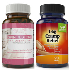 Skin Restore Help Hydration Anti-Aging Leg Cramp Muscle Spasms Relief Supplement