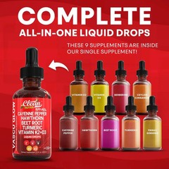 Clean Pepper Cayenne Nutra Dietary Supplement Liquid Drops + Hawthorn Berry