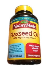 Nature Made Extra Strength Flaxseed Oil 1400 mg 100 Softgels 3/27