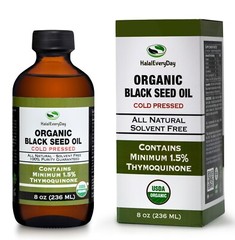 Black Seed Oil 8 oz – USDA Organic 100% Pure Cold Pressed Cumin Nigella Sativa