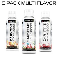 Nutrition 3pcs-Cutler Liquid Carnitine 3000mg Energy and Metabolism+*-