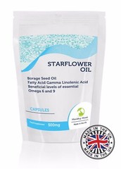 STARFLOWER Borage Seed Oil Linolenic GLA 500mg 30/60/90/120/180/250 CAPSULES