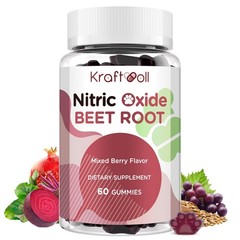 Beet Root Gummies 6000mg – Nitric Oxide Booster with Grape Seed, Pomegranate,…