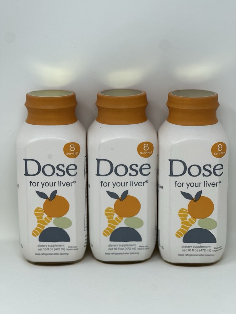 Dose For Your Liver 16oz Dietary Supplement Turmeric Milk Thistle 07/27 Lot Of 3