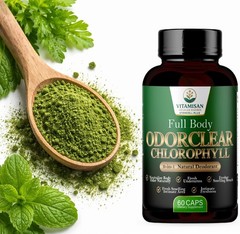 Full Body Odor Clear Chlorophyll Capsules – Natural Internal Deodorant Detox