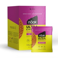 Naak Naak Berry Ultra Energy Waffle Pack of 12 | Natural Fruit Blend,
