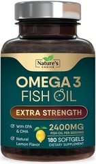 Omega 3 Fish Oil Supplements – 2400mg Fish Oil Per Serving – Triple Strength …