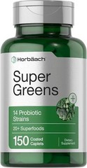 Super Greens Supplement With 14 Probiotic Strains Vitamin Superfood, 150 Caplets