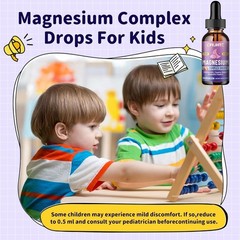 Kids Magnesium Liquid Drops-Magnesium Glycinate Liquid for Kids