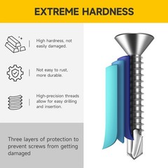 Mywish (600Pcs) #8 x 1/2″ Self Tapping Screws for Metal, Flat Phillips Head 4…
