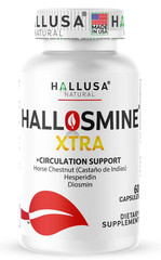 Hallusa Natural Hallosmine Xtra 850mg Diosmin Hesperidin Horse Chesnut, 60 Count