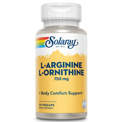 Solaray L-Arginine & L-Ornithine, Veg Cap (Btl-Plastic) | 50ct