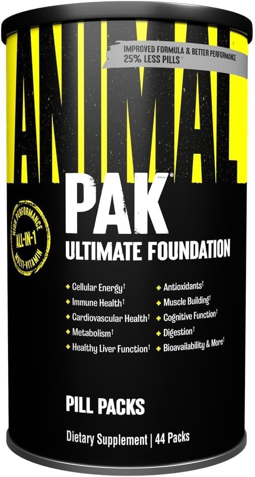 Animal Pak All-in-One Multivitamin Packs for Men & Women, Immune Support, 44ct