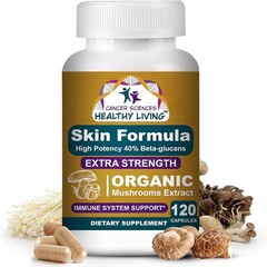 Sciences Healthy Living Skin Formula Organic Mushroom 120 Caps