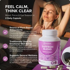 Saffron Supplement 88mg Mood Support Mental Clarity Eye Health Vegan