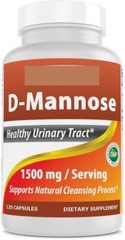 D-Mannose 1500mg 120Caps No Artiﬁcial Color/Flavor/Sweetener/Preservatives USA
