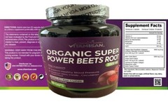 Organic vitamins Extra Strength Beet Root Extract 8000 mg Strength 120 Capsules
