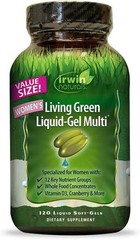 Irwin Naturals Women’s Living Green Liquid-Gel Multi Vit-70, 120 Liquid Softgels