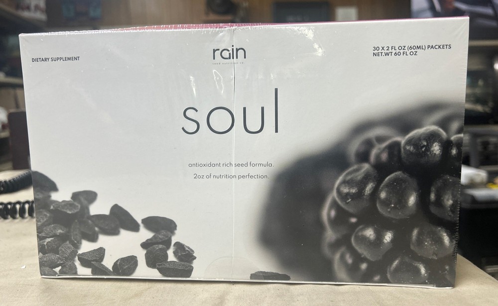 RAIN SOUL Antioxidant 1 BOX 30 2oz Packets/Sachets NEW EXP 06/2029