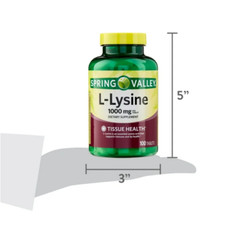 Spring Valley L-lysine Tablets 1000 mg 100 Tablets Fresh Stock Free Shipping