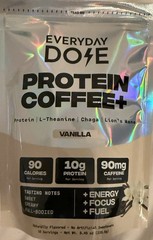 Everyday Dose Protein Coffee+ Vanilla Powder 8.45 oz No Artificial Sweeteners