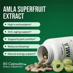Amla Organic Capsules 1000mg – Indian Gooseberry Amla Fruit Supplement – Orga…