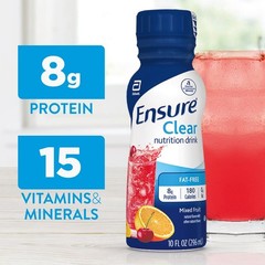 Mixed Fruit Nutritional Drink Ensure Clear 12 Pack 10oz
