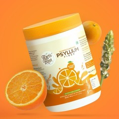 Delicious Orange Psyllium Husk Powder – & Non-GMO Fiber Supplement 100g