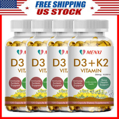 Liposomal Vitamin D3 10000 IU K2 MK7 100mcg, Vit D and K Supplement 120 Softgels